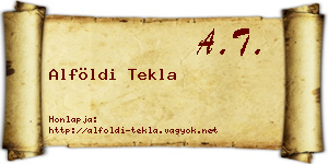 Alföldi Tekla névjegykártya